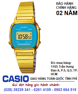 Casio LA-670WGA-2DF, Đồng hồ Học Sinh Casio LA-670WGA-2DF chính hãng| Bảo hành 2 năm 